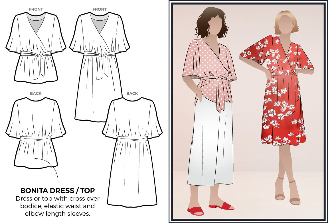 Bonita Dress / Top by Style Arc Sewing Patterns