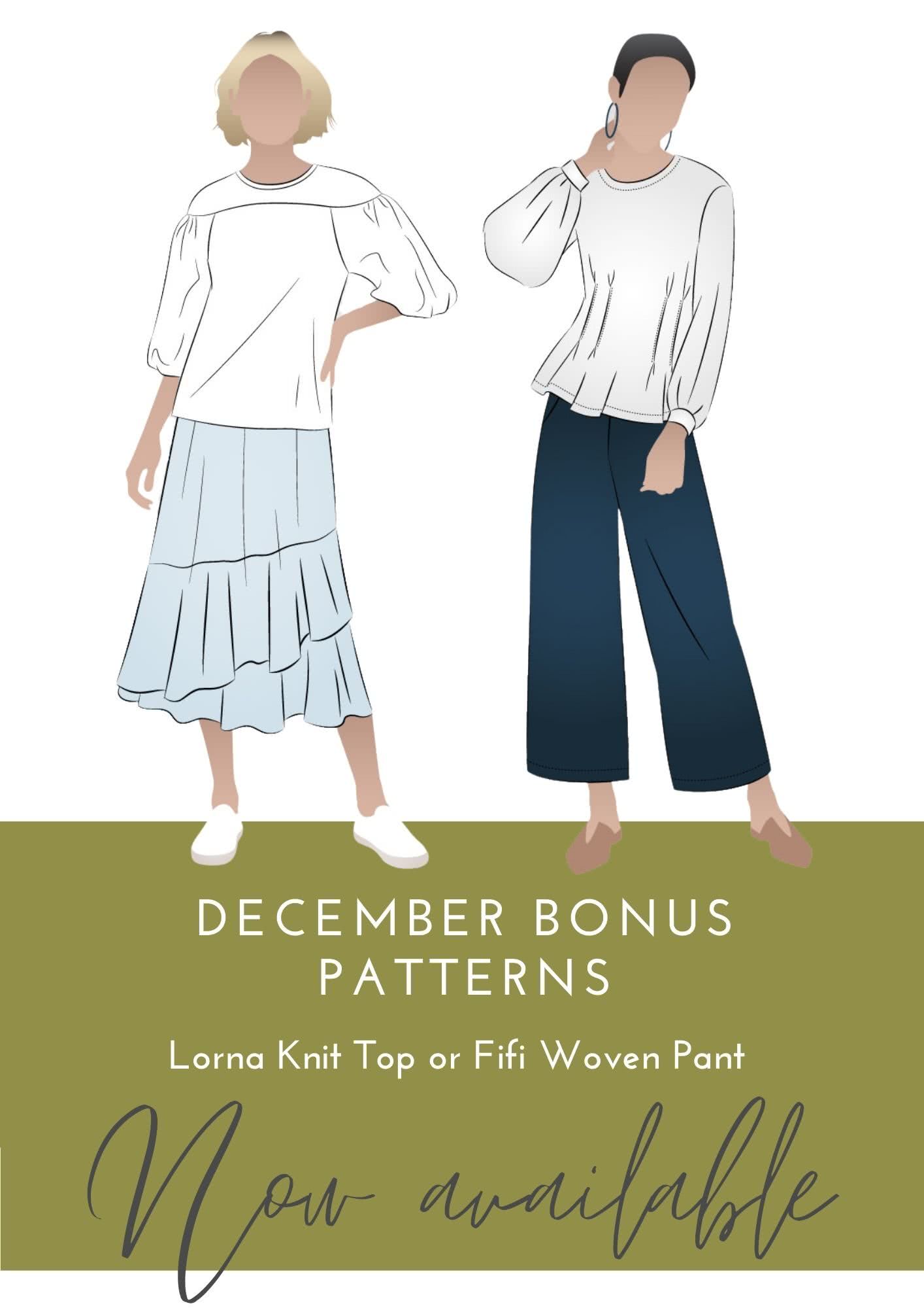 Lorna Knit Top & Fifi Woven Pant - Style Arc's December Bonus Patterns 