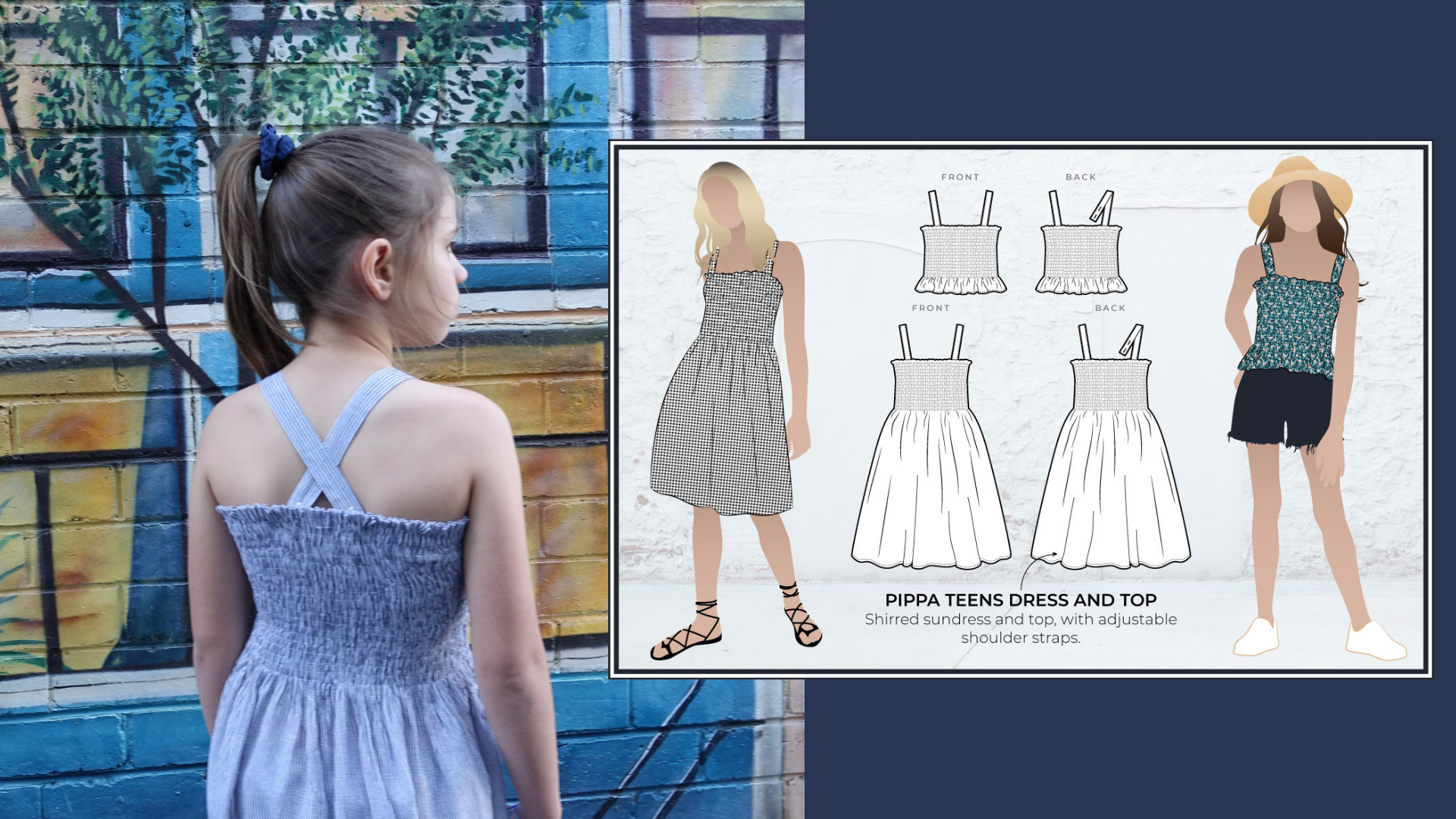 Style Arc's latest release the Pippa Teens Dress and Top pattern 