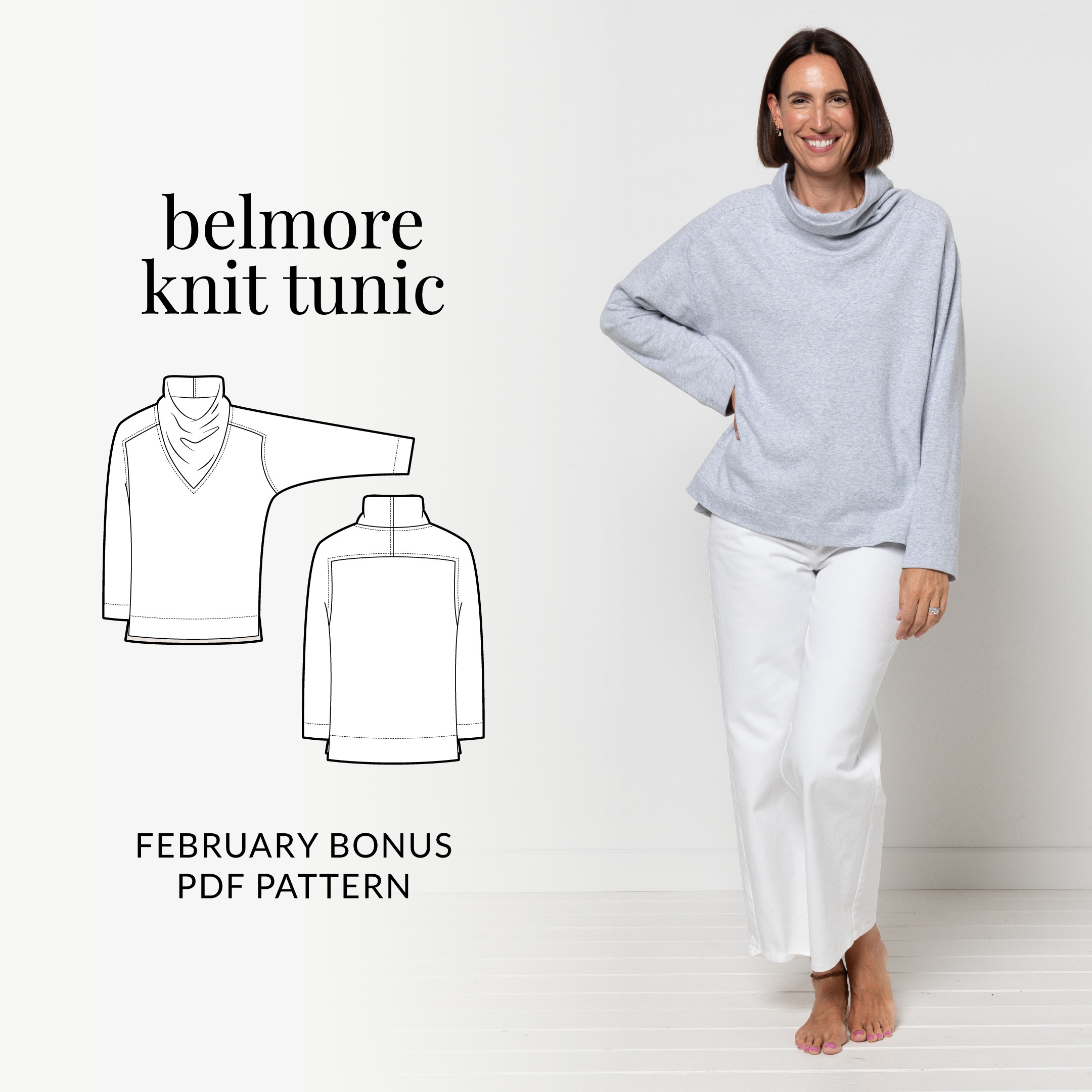 February Bonus PDF Pattern - Belmore Knit Tunic