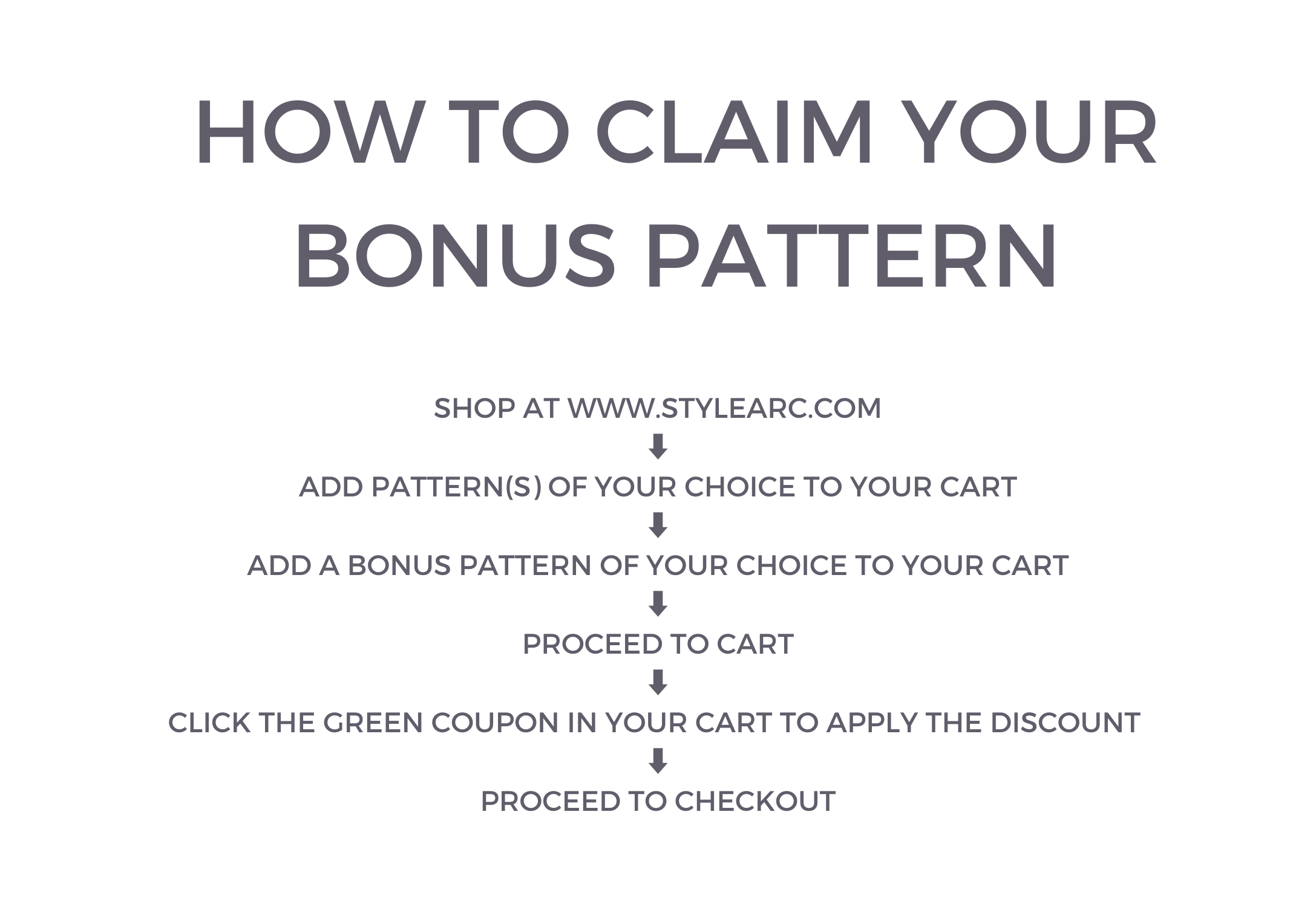 How to claim your bonus pattern