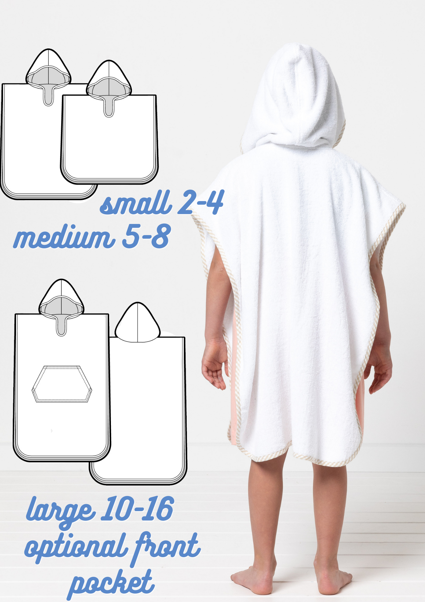 January bonus pattern: Coral Kids Hooded Towel Pattern | Sized 2-16