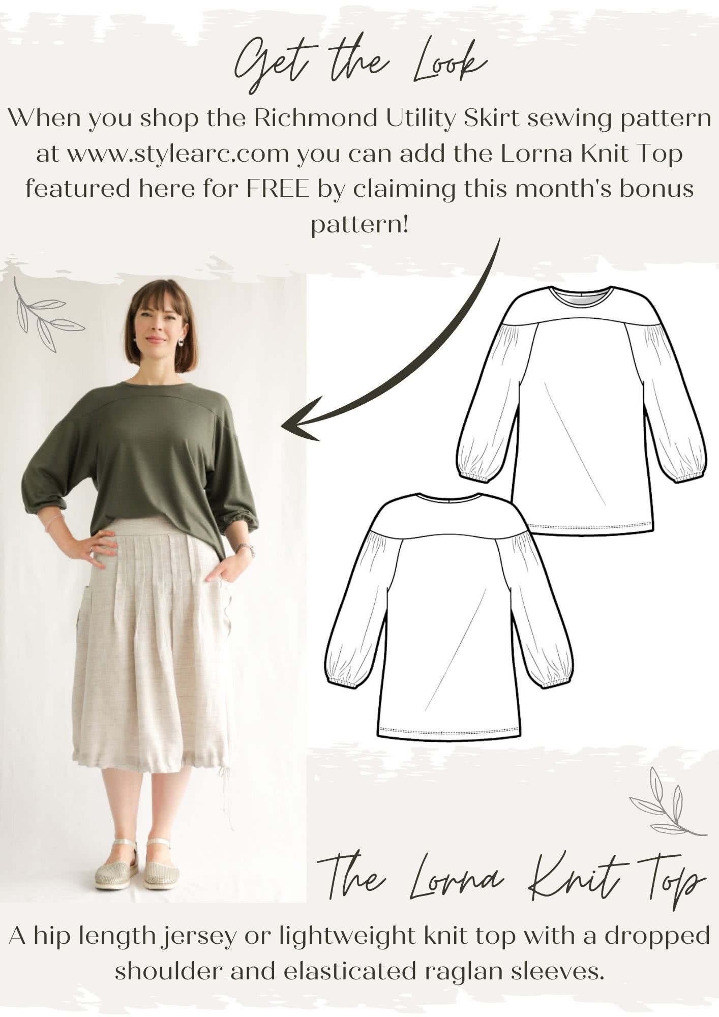 Get the Look with the December Bonus Pattern - Lorna Knit Top