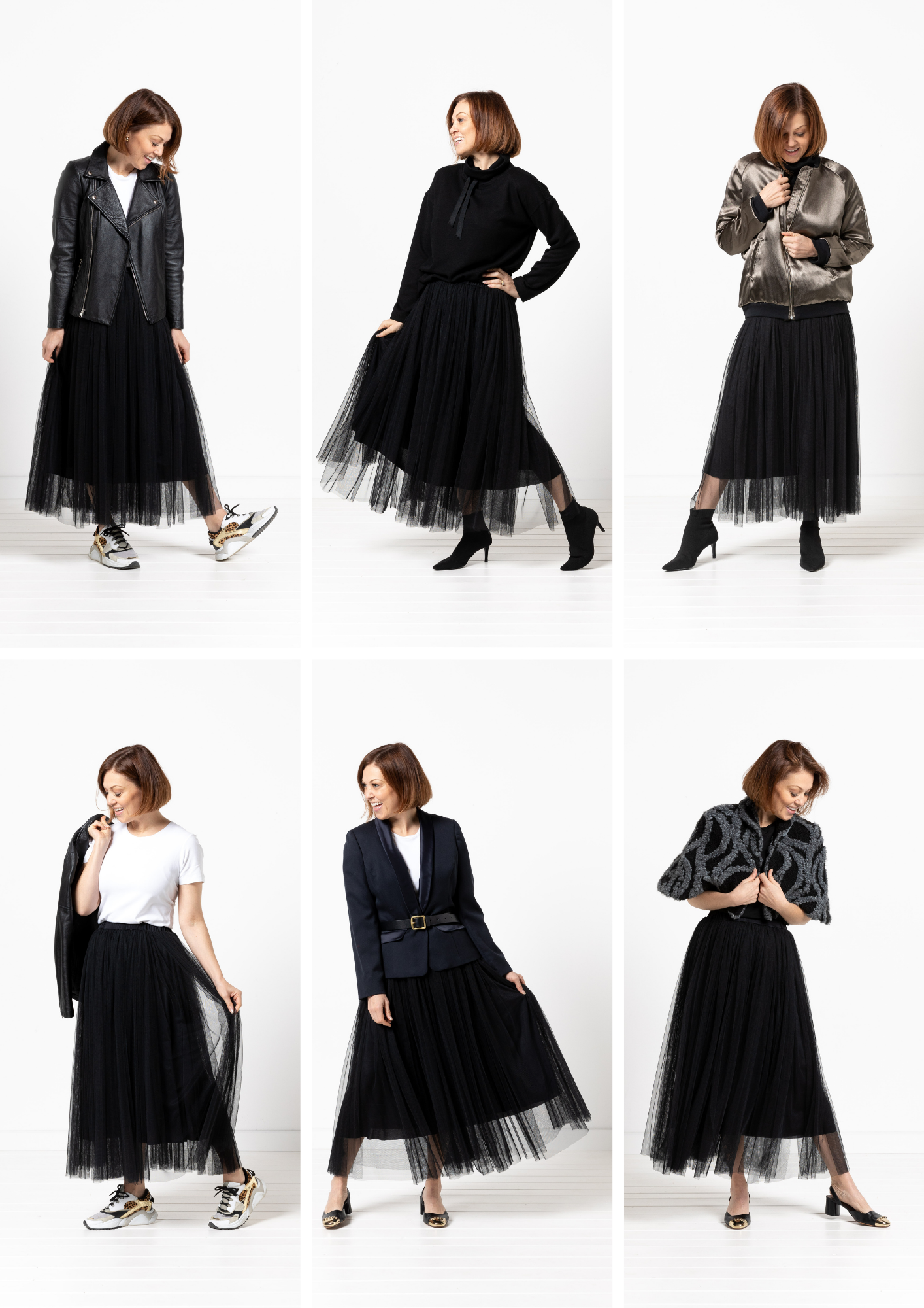 So many ways to style the Miranda Skirt!
