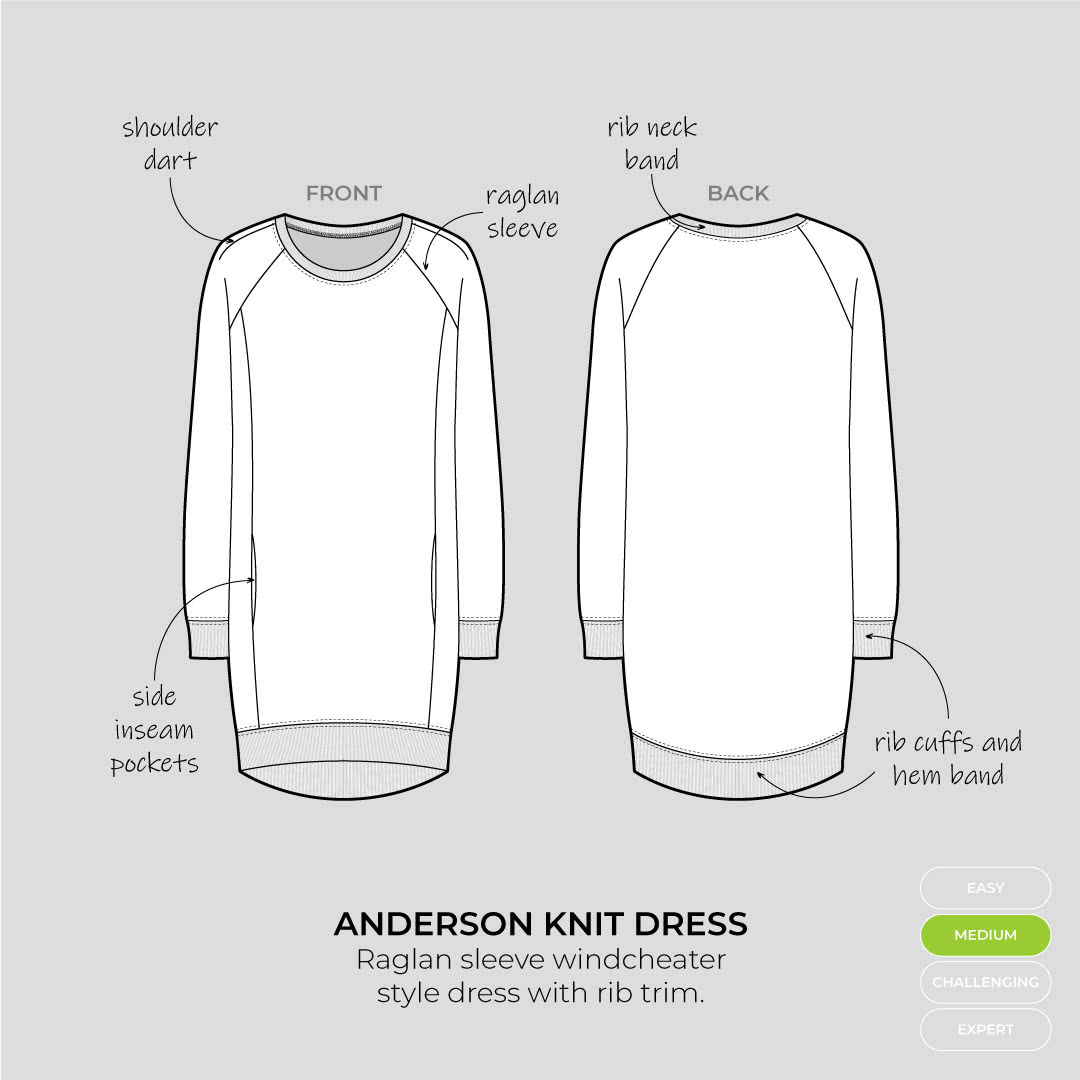 Style Arc Anderson Knit Dress Sewing Pattern