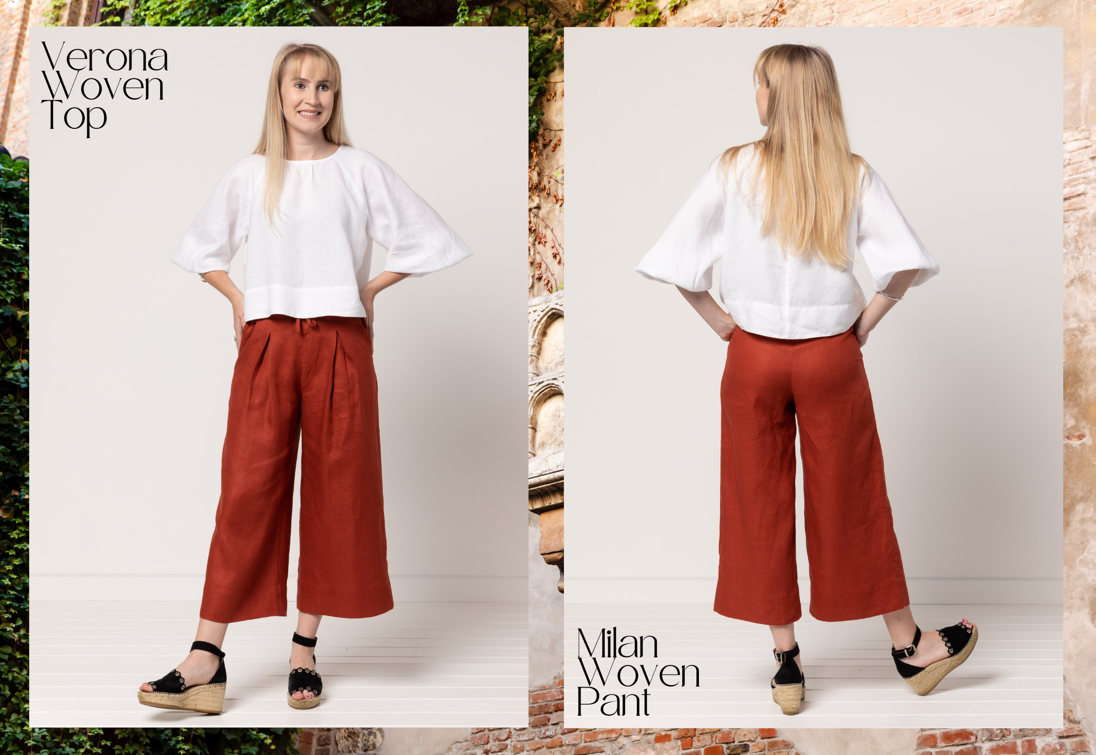 Verona Woven Top and Milan Woven Pant Bundle 