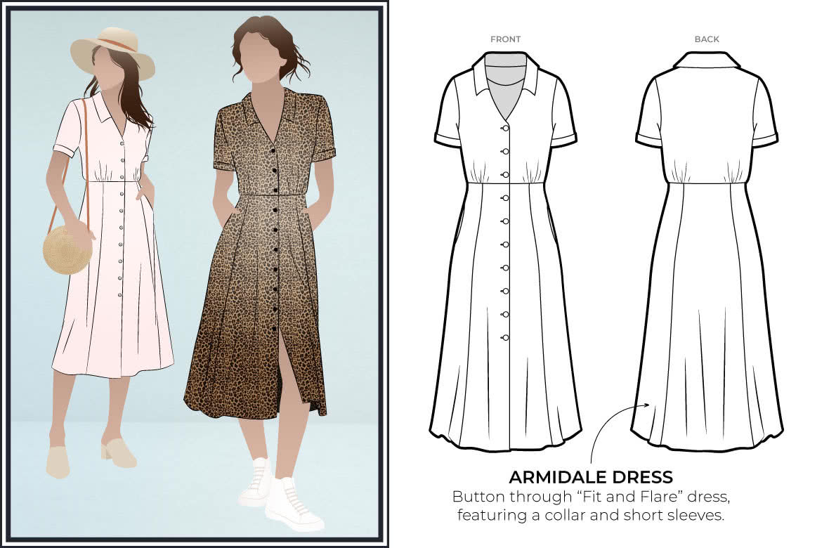 Latest Release Classic Fit and Flare Dress Sewing Pattern – Updates ...