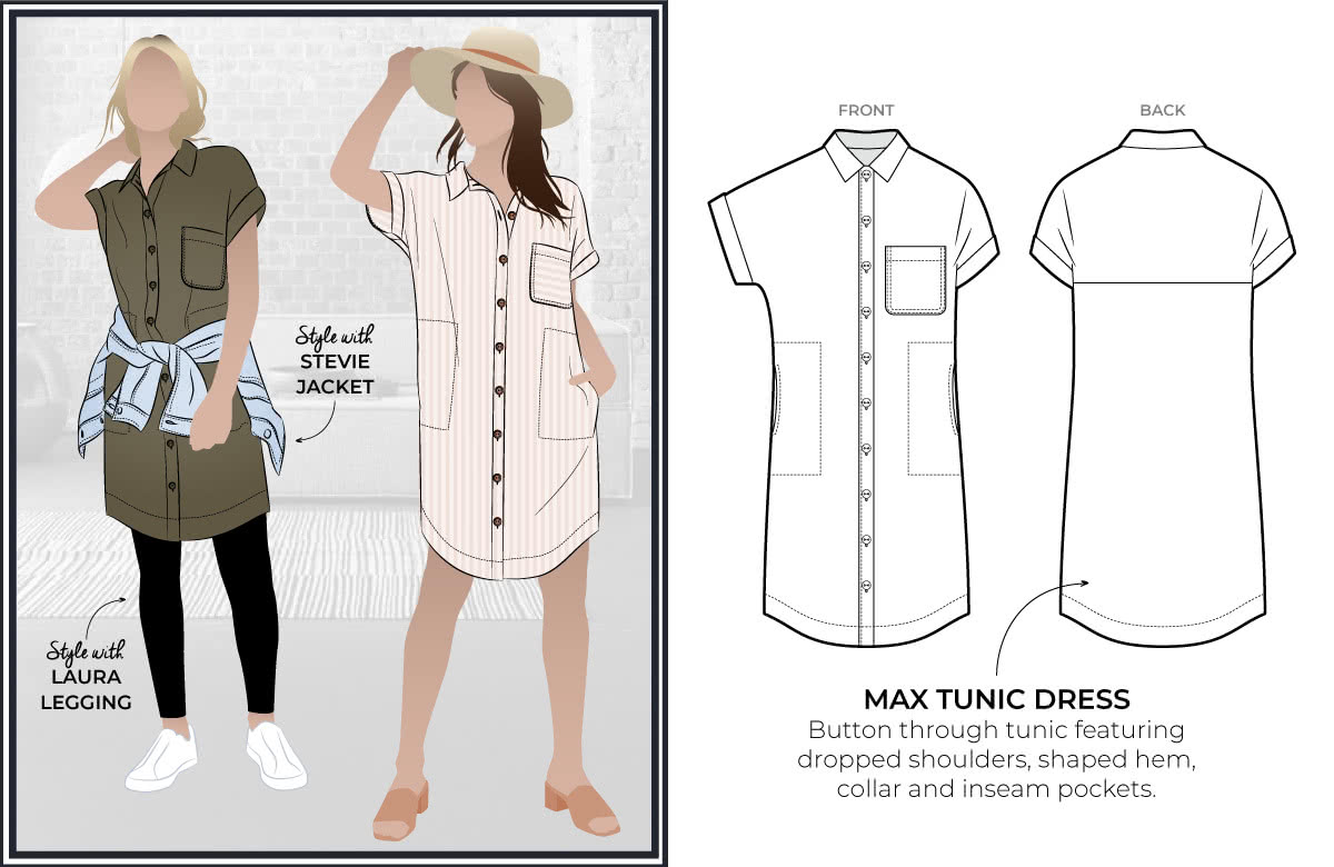 August 2020 Freebie pattern: Max Tunic Dress