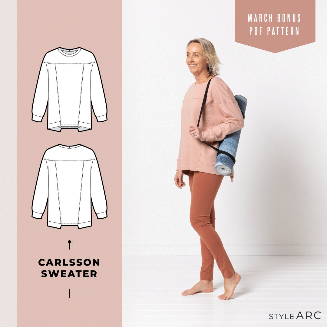 FREE Carlsson Sweater PDF pattern with any purchase until March 31!
