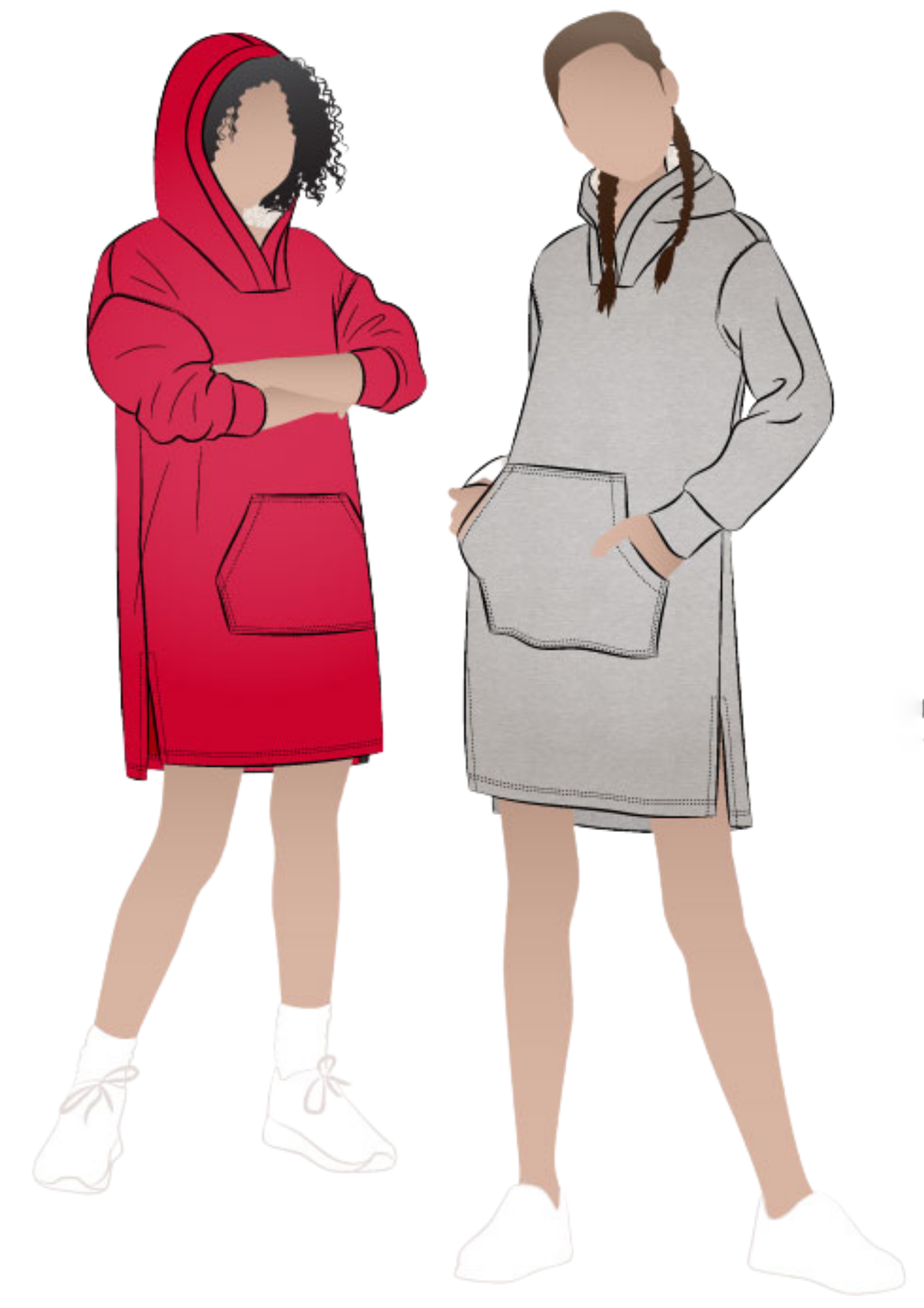 Style Arc Teen's December Bonus pattern is here! - Delta Teens Hooded Dress 08-16 