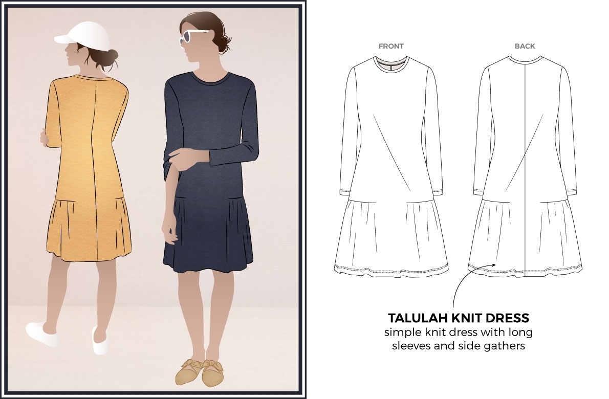 Talulah Knit Dress Sewing Pattern by Style Arc