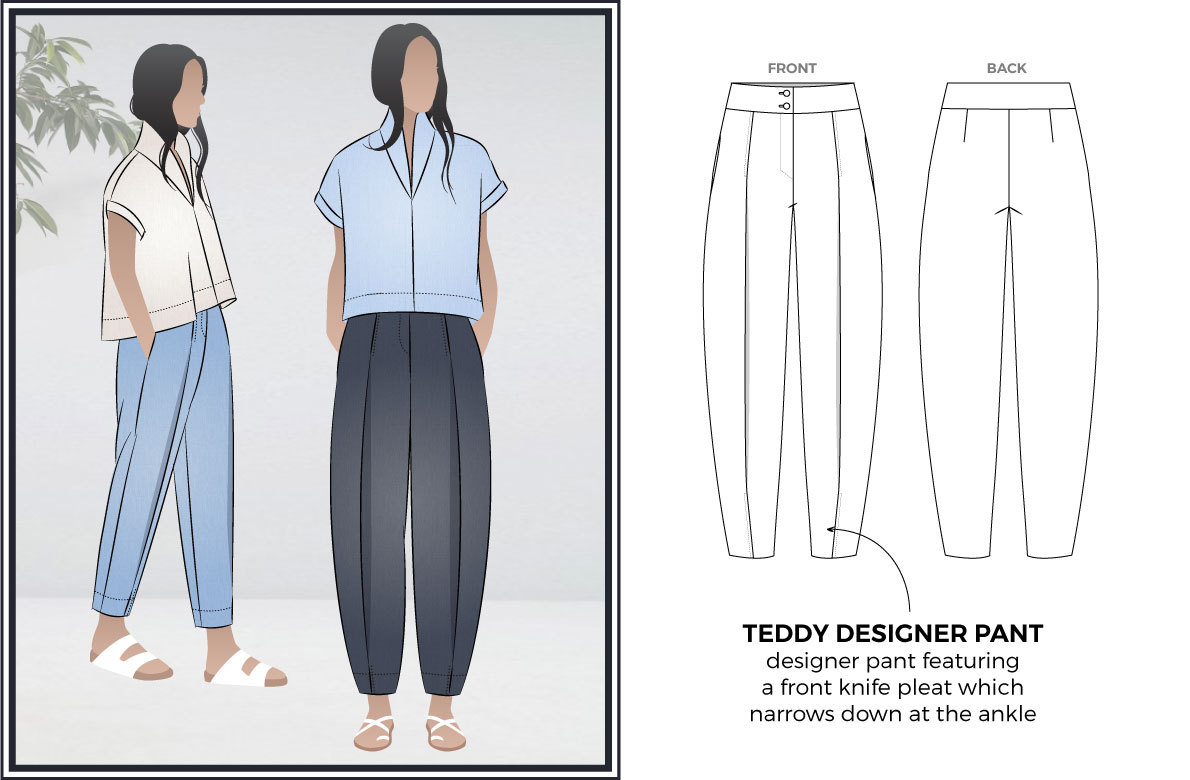 Teddy Designer Pant by Style Arc Sewing Patterns