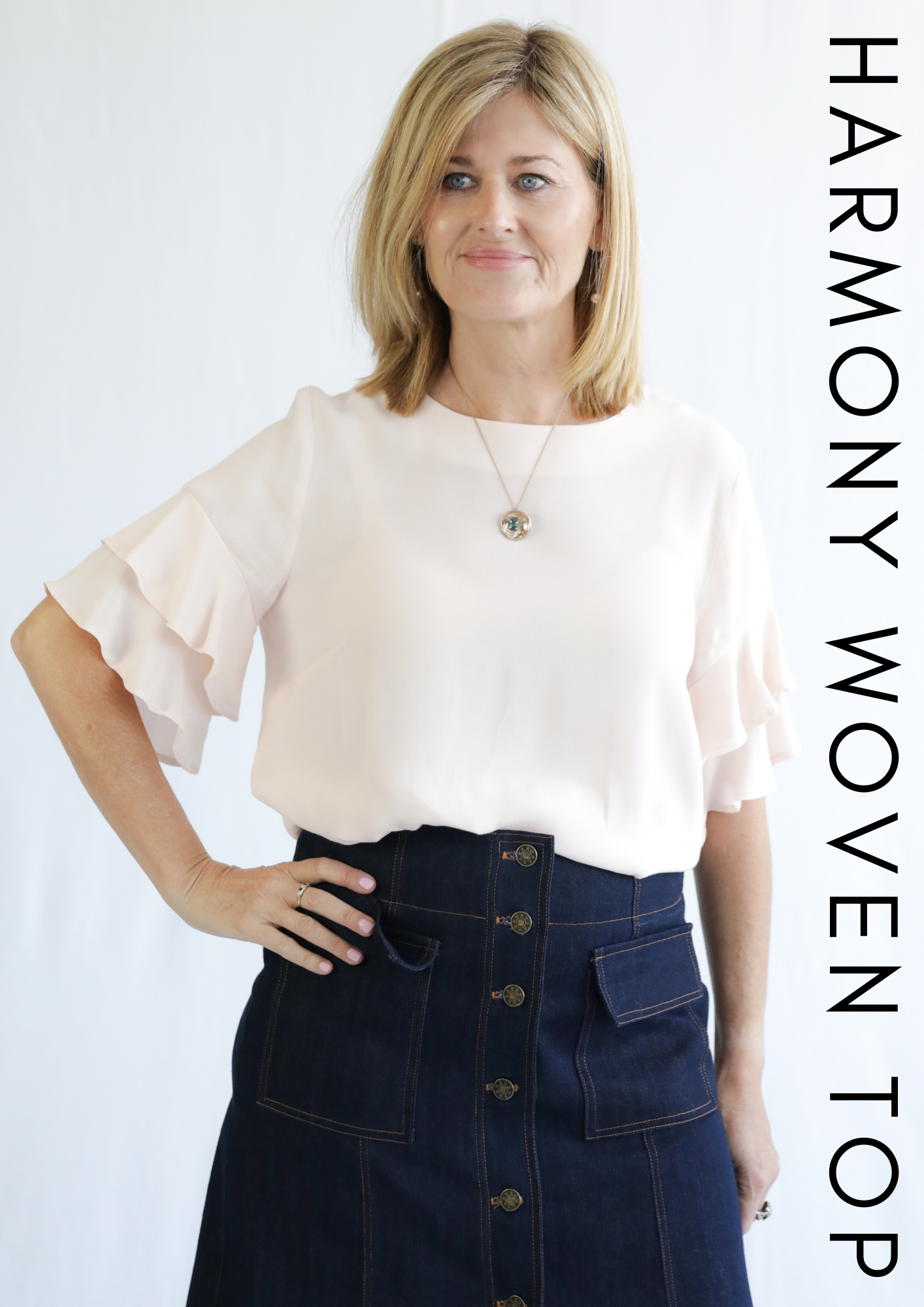 February Bonus Pattern - Harmony Woven Top
