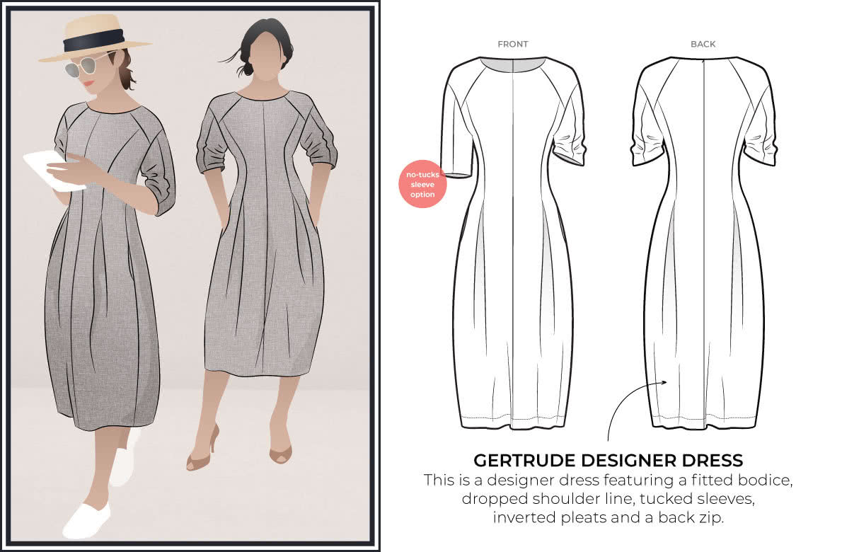 Style Arc's new pattern release - Gertrude Designer Dress