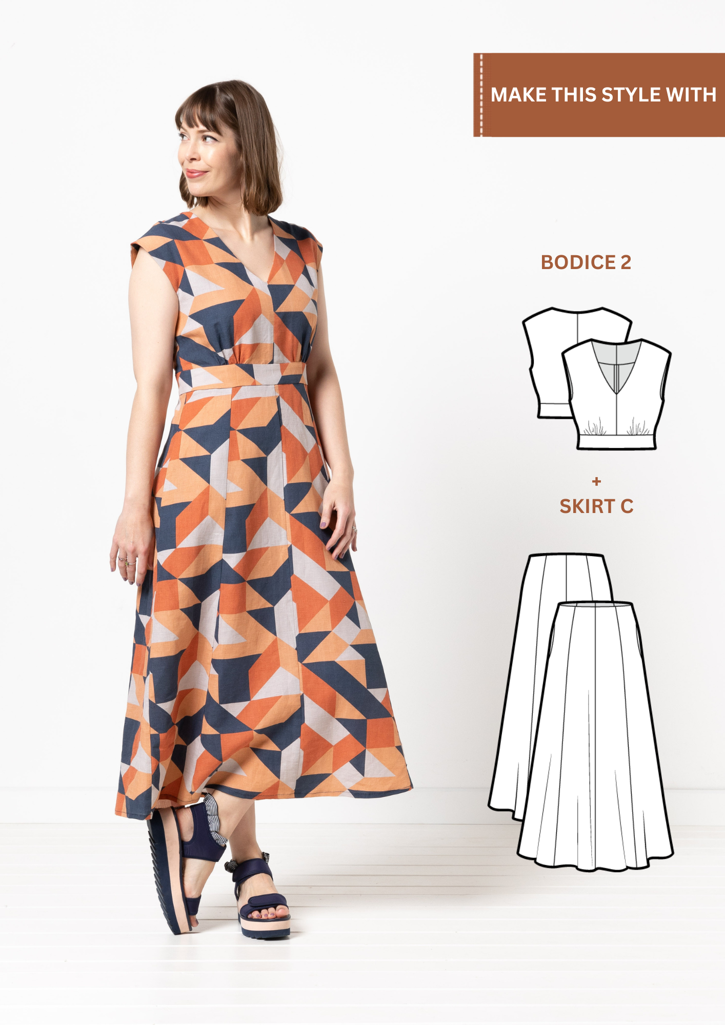 Sew this dress with Bodice 2 + Skirt C