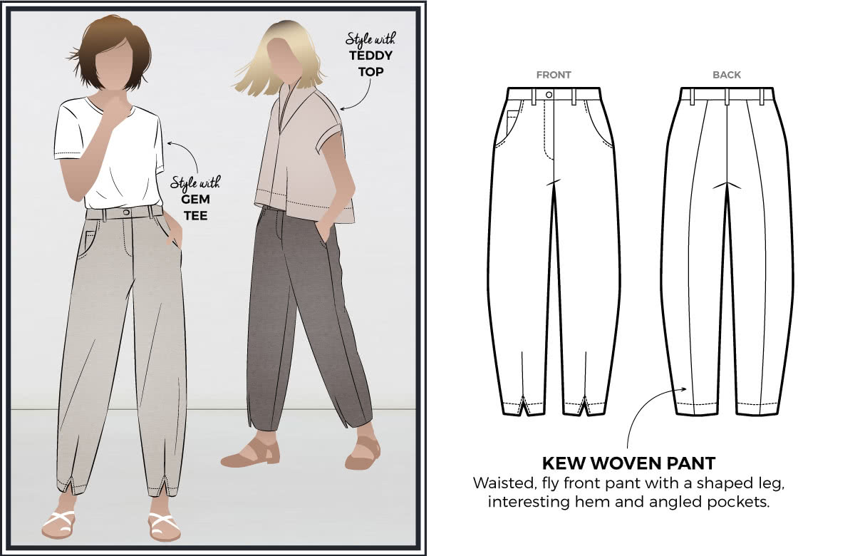 New release - Kew Woven Pant - Style Arc's coolest pant pattern release
