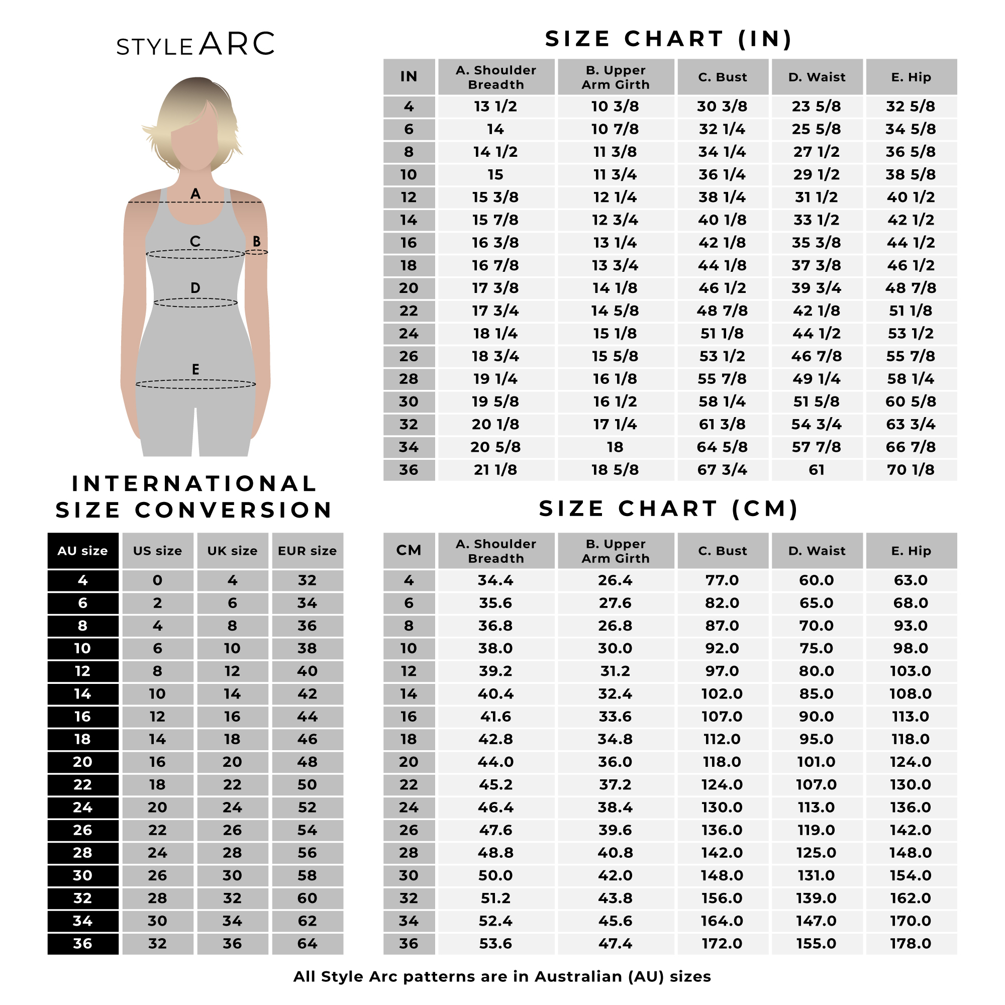 Size Charts