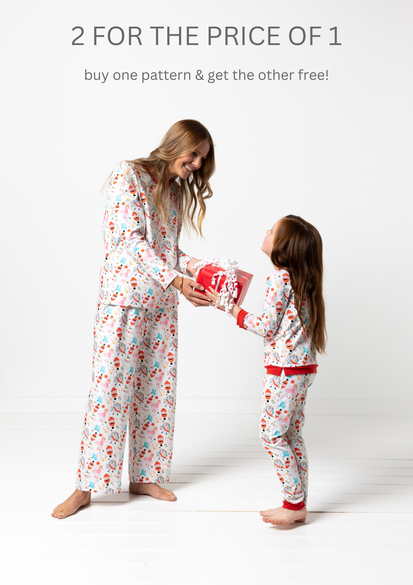 Buy the the Women's Knit Pjs and get the Children's PJ Set PDF pattern for FREE!