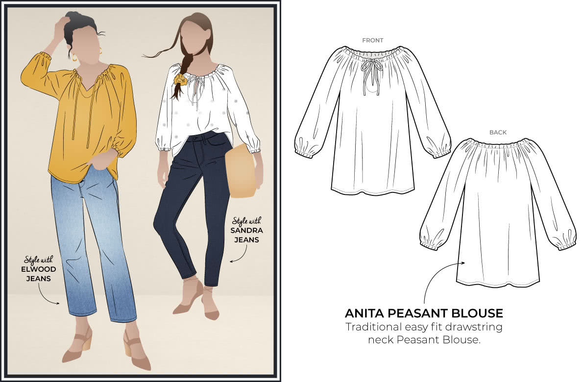 September 2020 Freebie - Anita Peasant Blouse