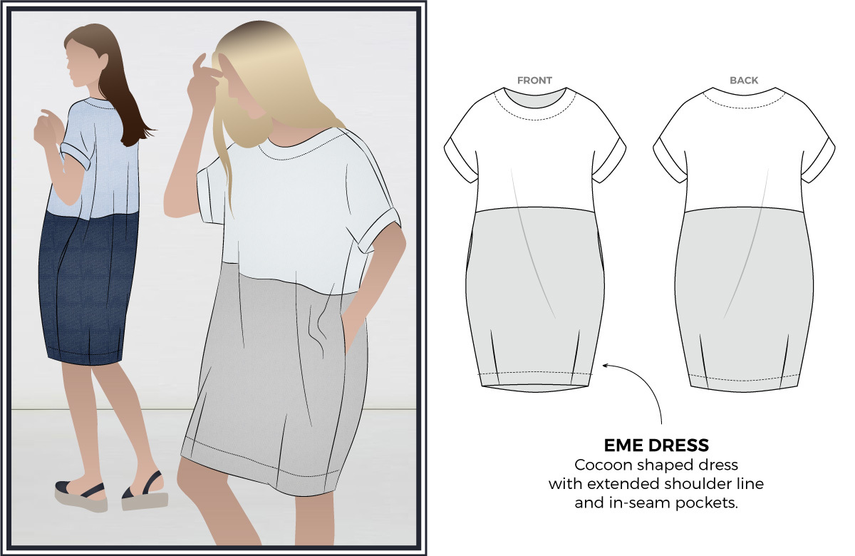 Eme Dress Sewing Pattern by Style Arc