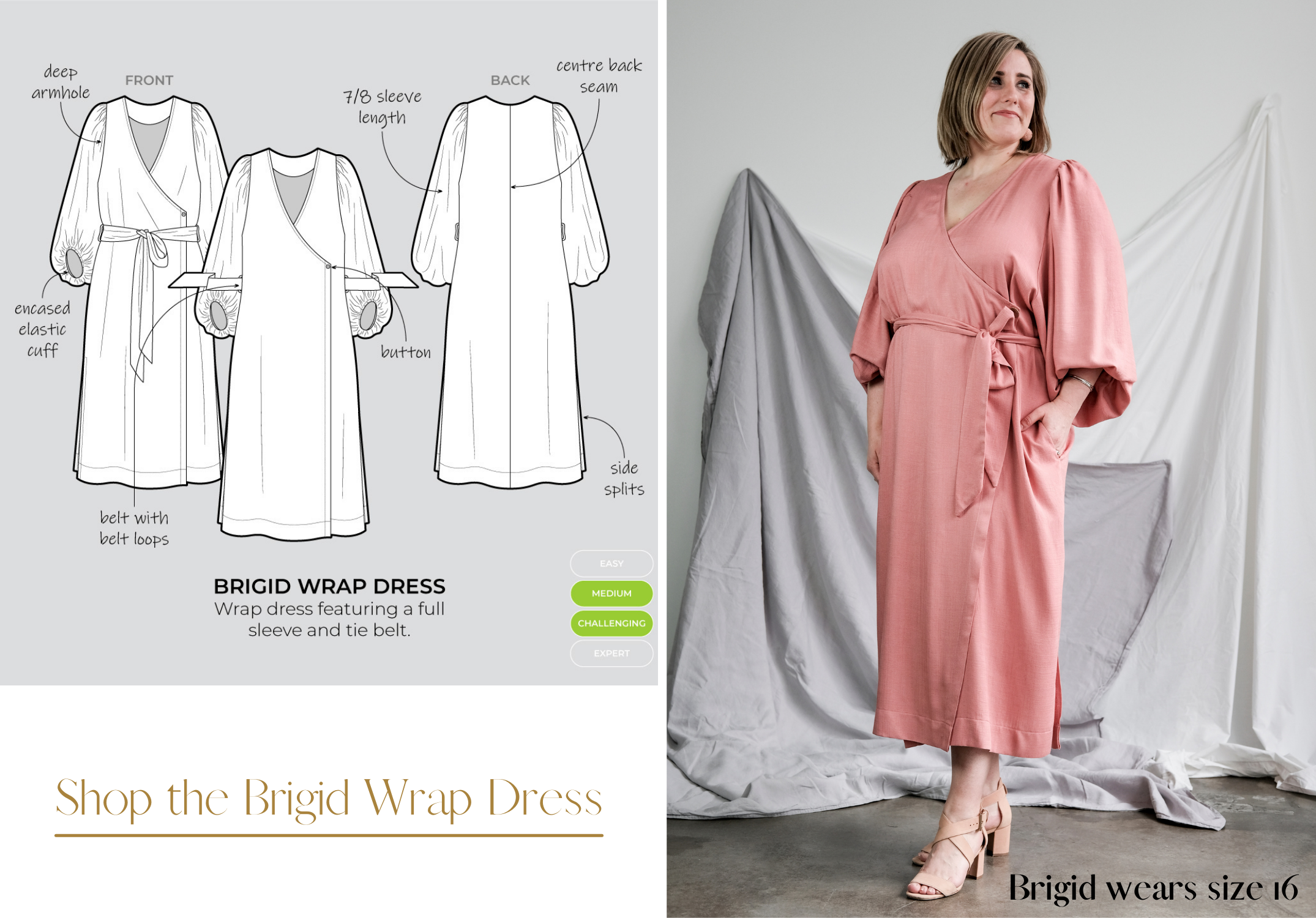 Brigid Wrap Dress