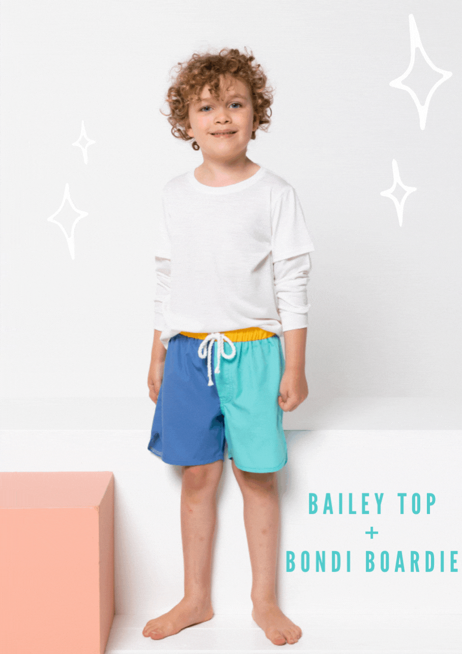 July bonus pattern when shopping at www.stylearc.com | BONDIE BOARDIE | Featured with the Bailey Kids Top
