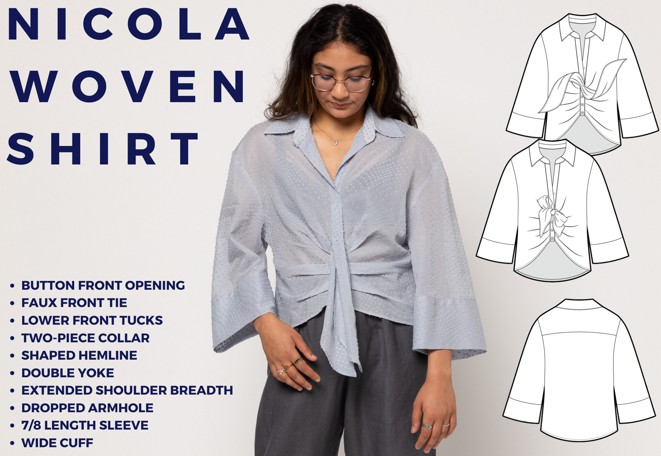 Nicola Woven Shirt - Bonus Pattern 