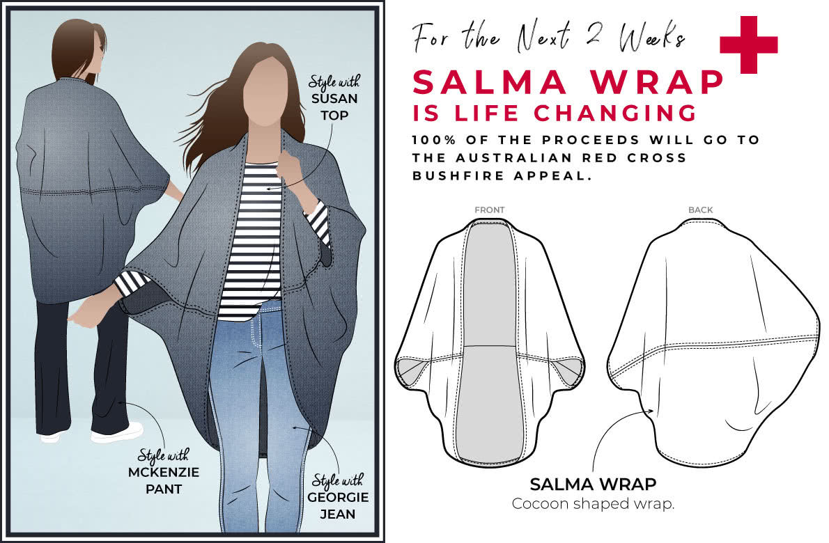 Style Arc's latest release- Salma Wrap- Bush fire relief