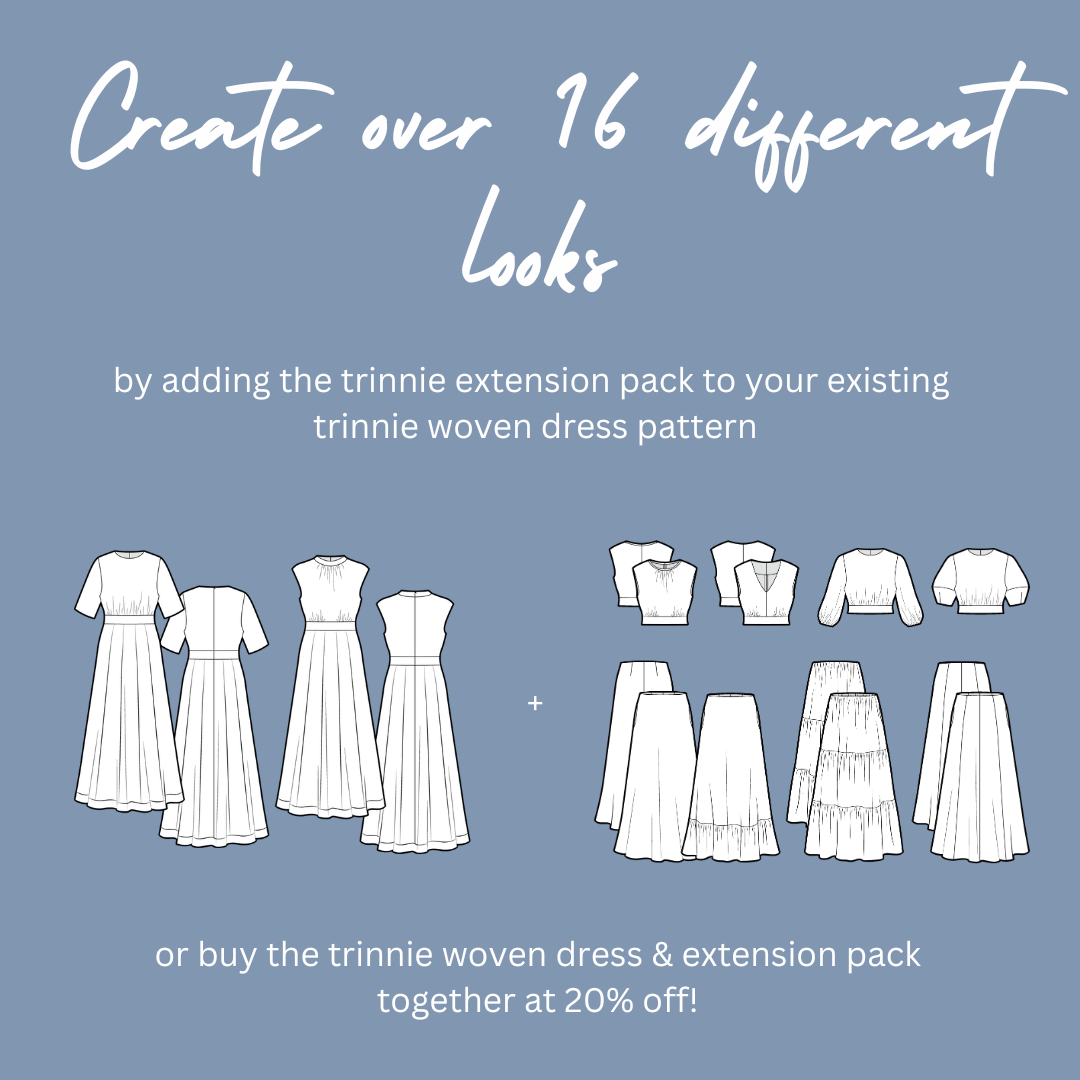 Create over 16 different looks with the Trinnie Woven Dress + Extension Pack! Buy both together at 20% off! 
