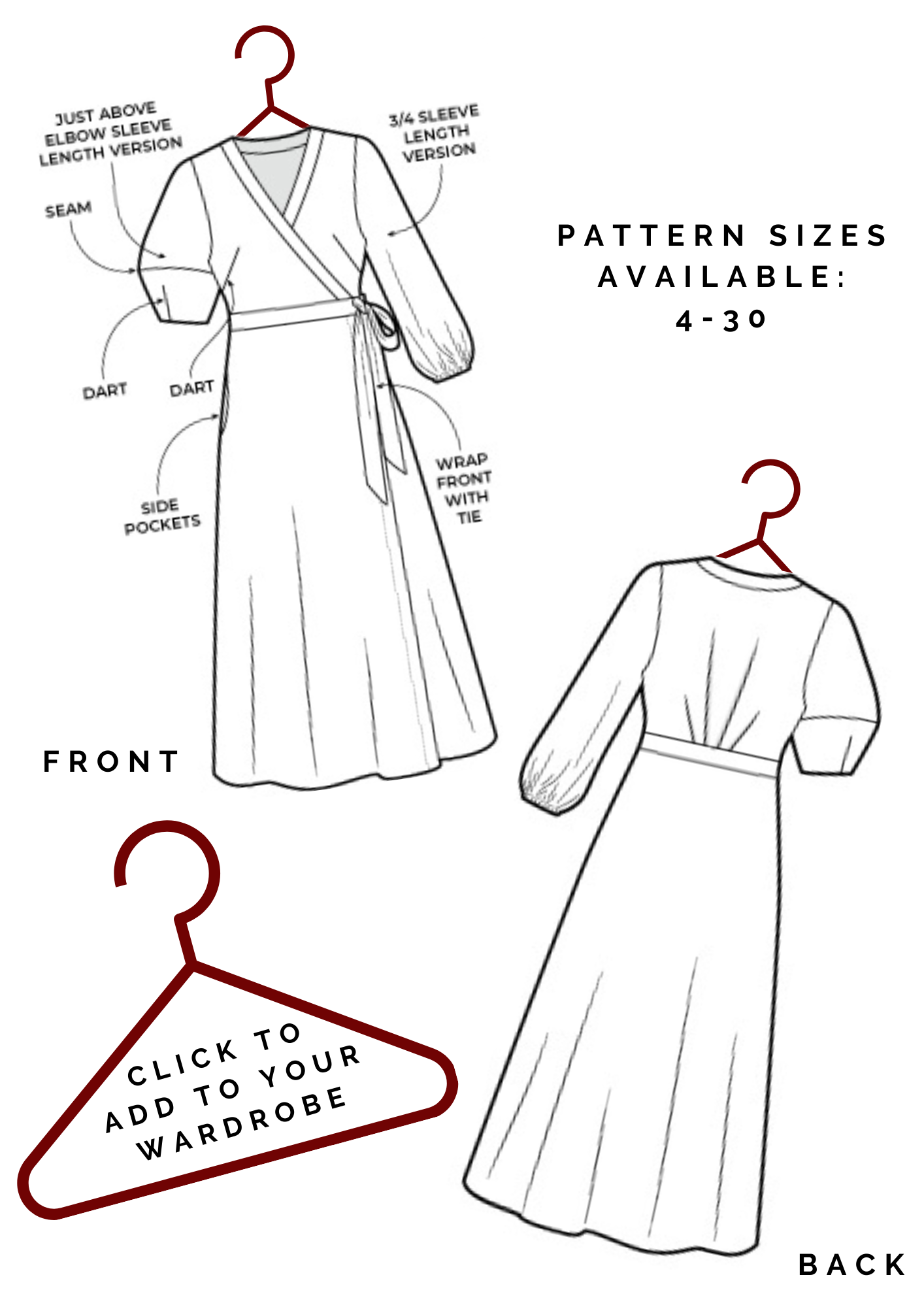 Millicent Wrap Dress - New Pattern