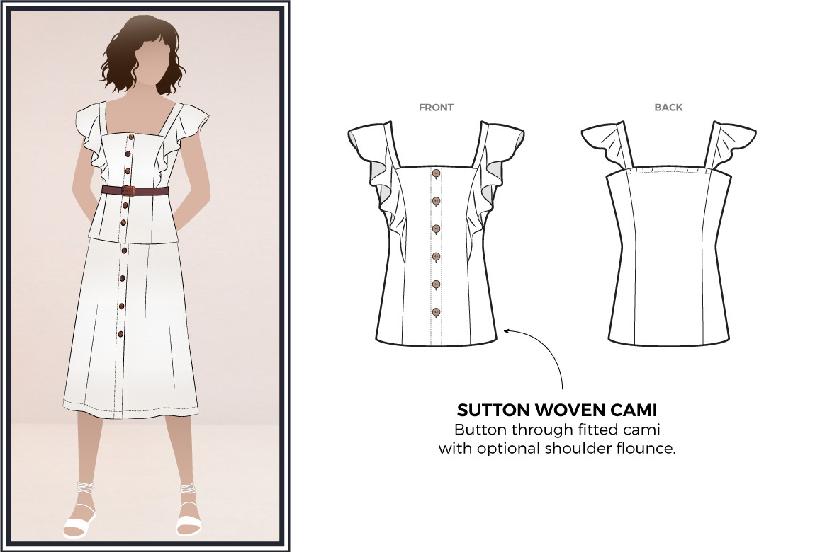 Sutton Woven Cami by Style Arc Sewing Patterns