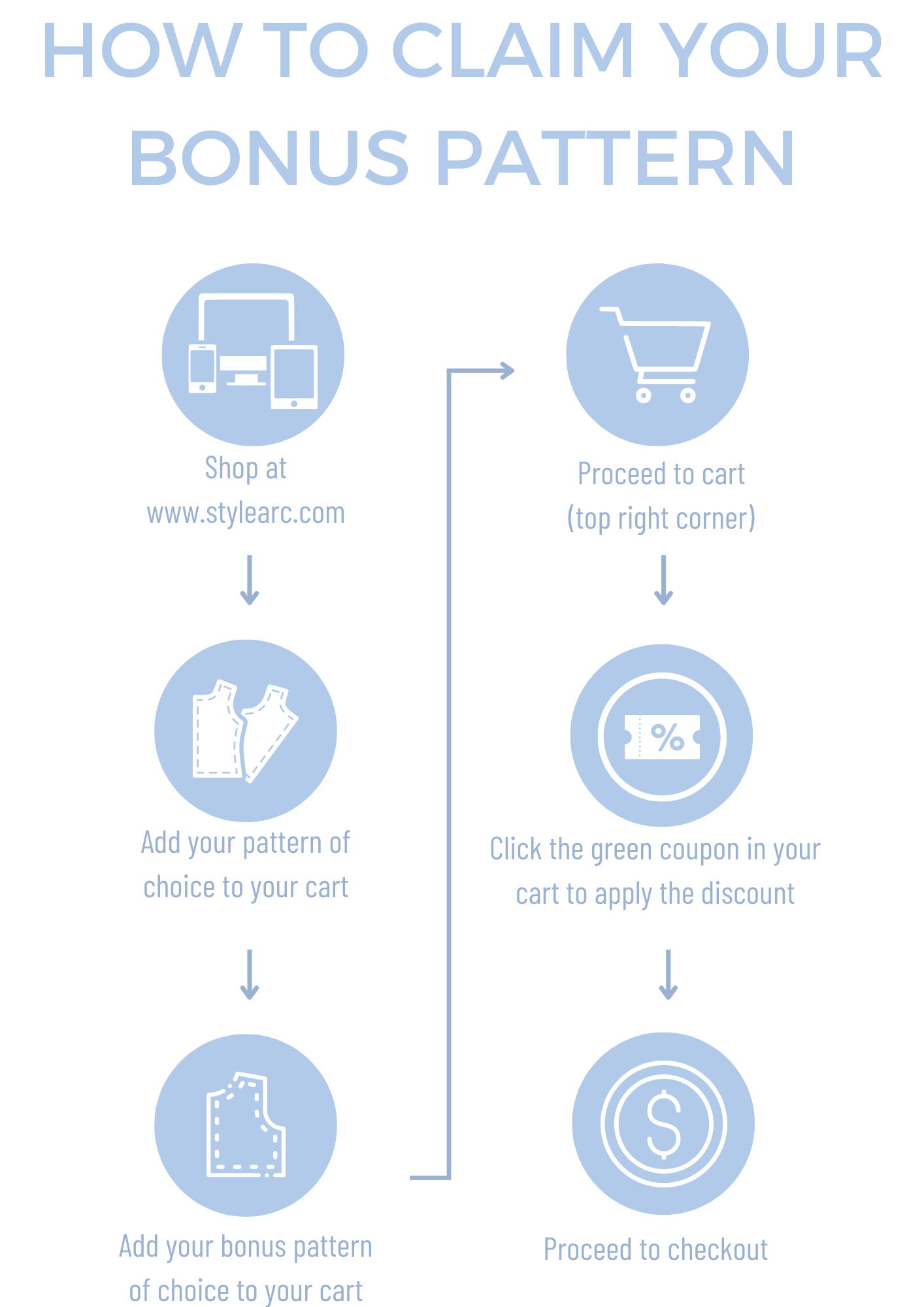 How to claim your bonus pattern