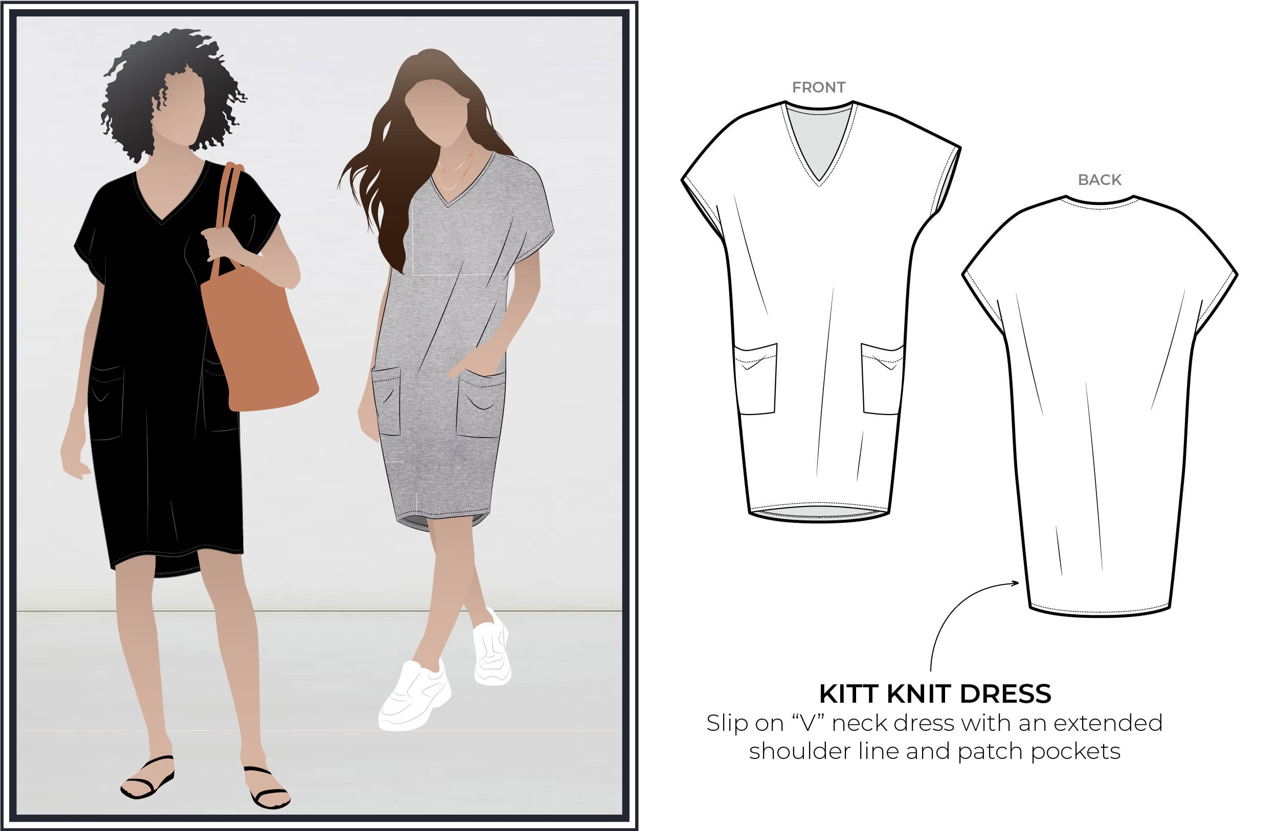 Feb Freebie 2020- Kitt Knit dress