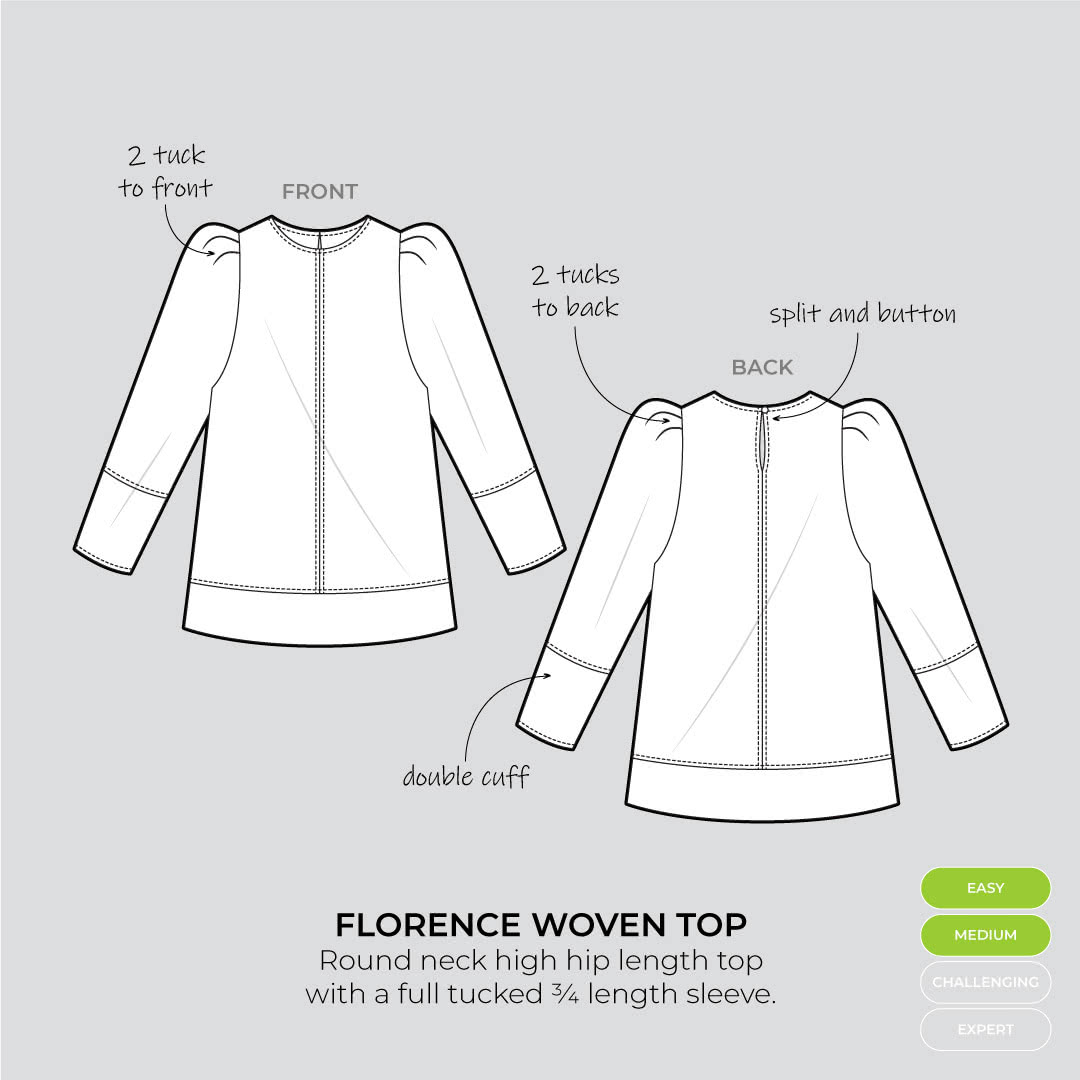 Florence Woven Top flat lay