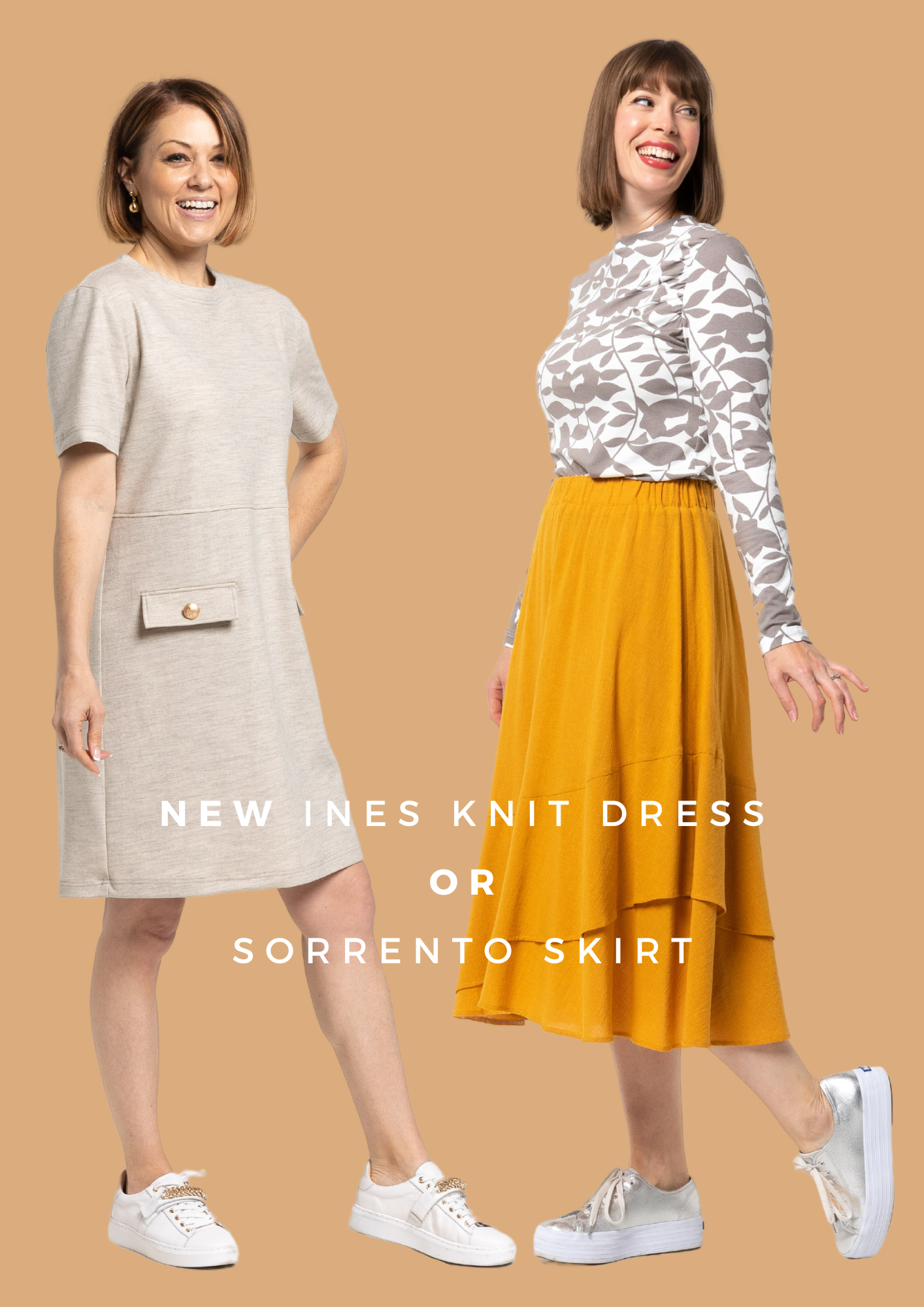 July Women's Bonus Patterns - Ines Knit Dress or Sorrento Skirt