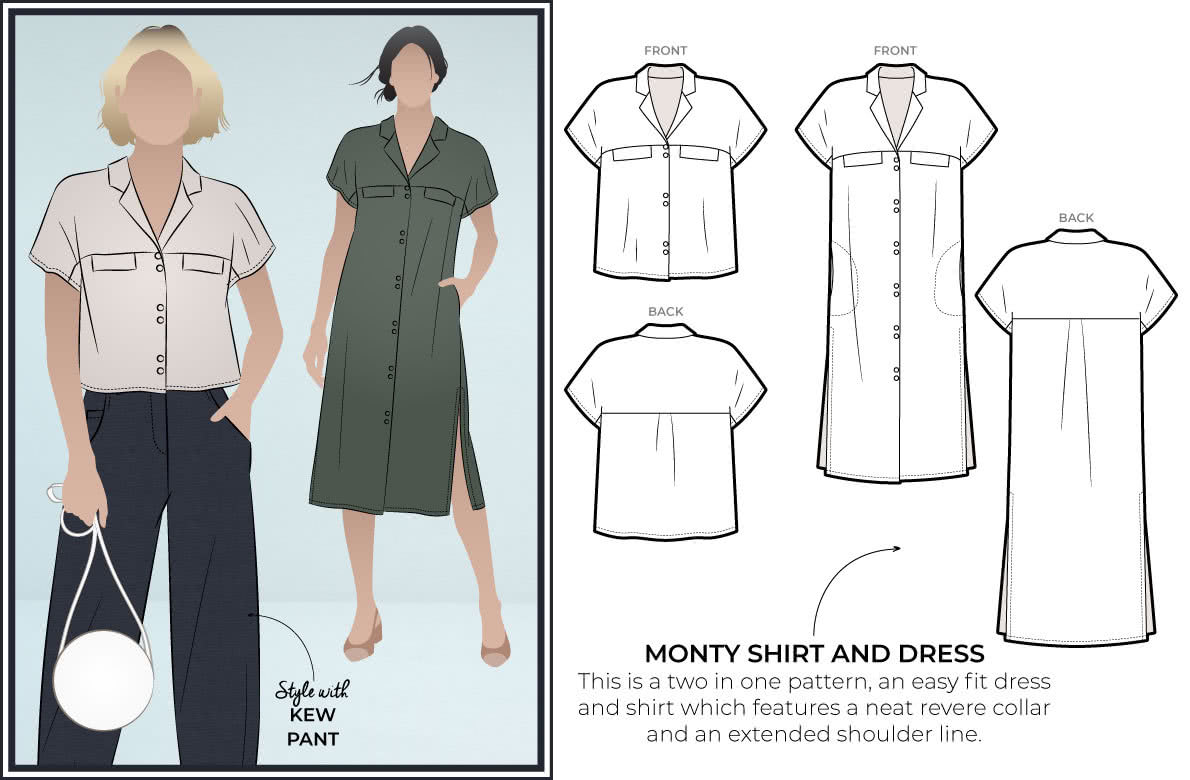 Style Arc's latest release Monty Shirt and Dress