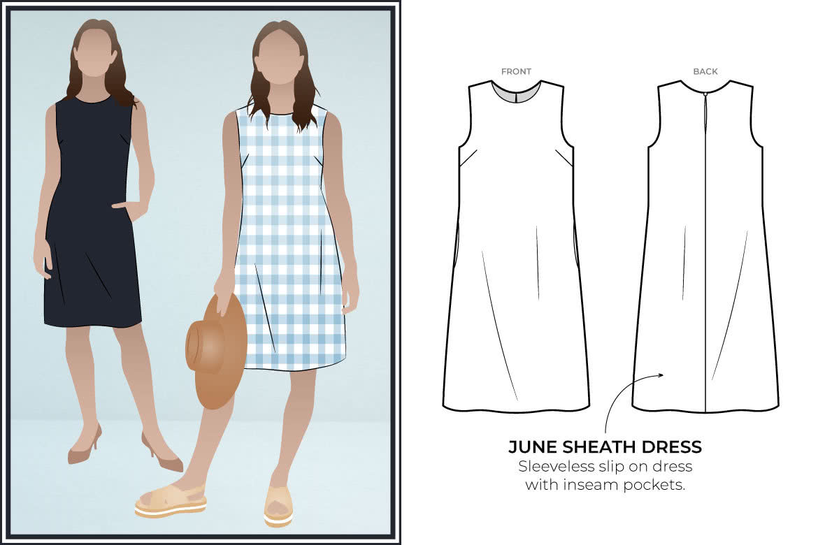 May 2020 - Style Arc's freebie for the month of May only - June Sheath Dress