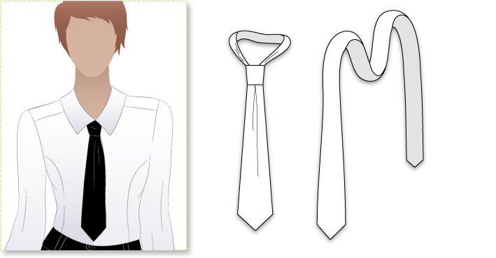 Chelsea Tie Sewing Pattern By Style Arc - Classic tie for office suiting or costume