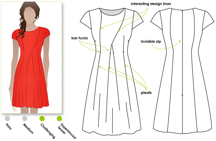 Addison Dress Sewing Pattern – Semi-formal Patterns – Style Arc