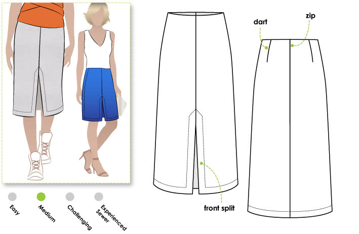 Mary-Ann Skirt Sewing Pattern – Casual Patterns – Style Arc