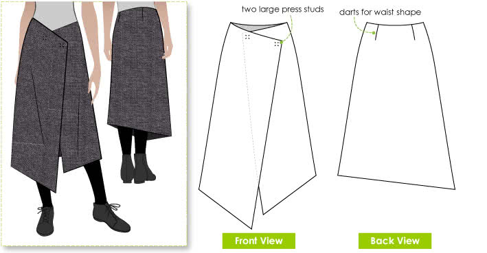  Style Arc's Annetta Wrap Skirt Pattern