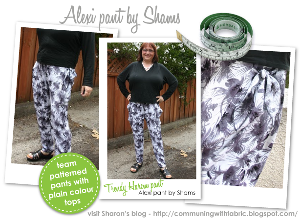 Alexi Pant Sewing Pattern By Sharon And Style Arc - Great new harem pant shape with knot pockets