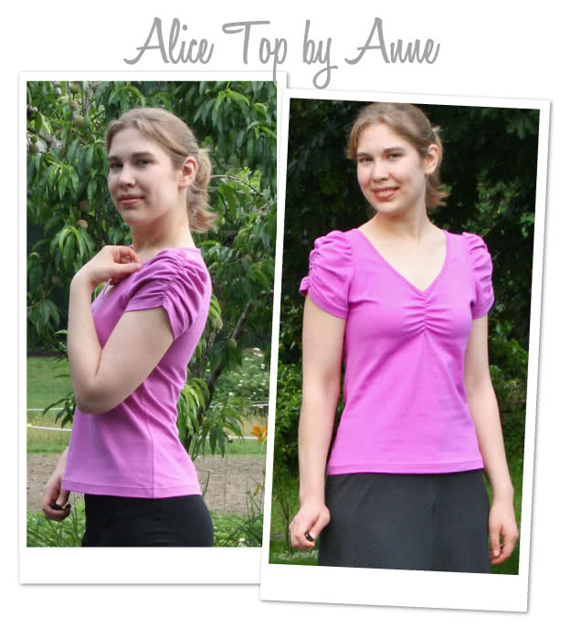 Alice Top Sewing Pattern By Anne And Style Arc - Gorgeous feminine top with gathered neck & sleeve