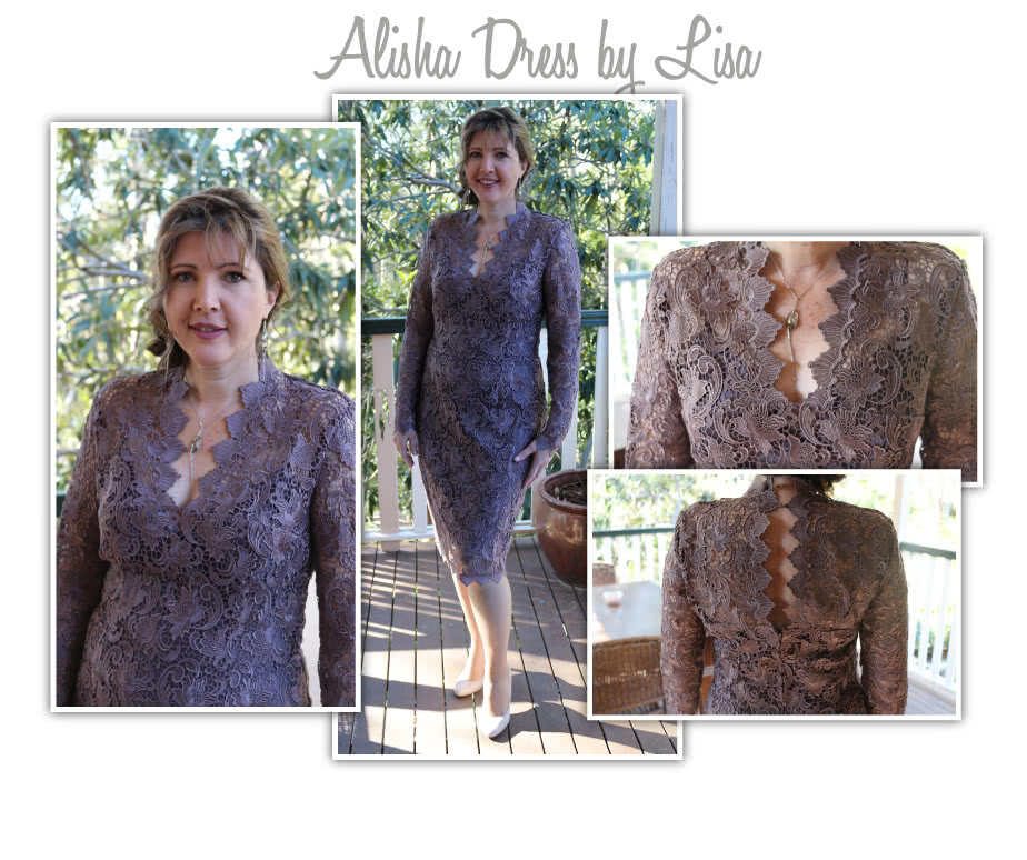 Alisha Dress Sewing Pattern By Lisa And Style Arc - Fabulous V-neck dress with slip (pattern included)