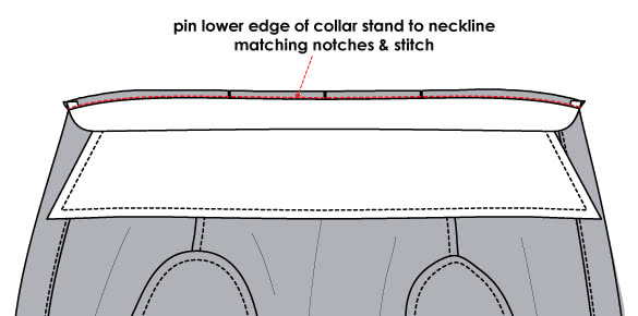 How to Sew a Collar and a Collar Stand - Steps 1 & 2