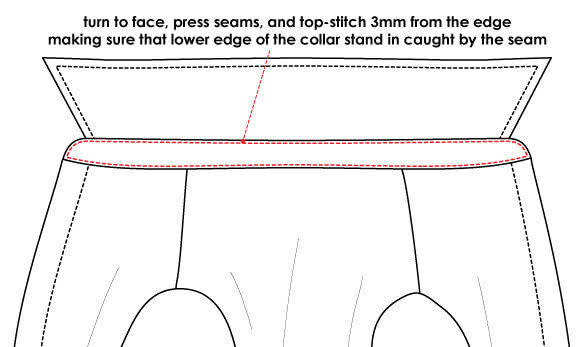 How to Sew a Collar and a Collar Stand - Step 3