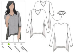 Bianca Knit Top Sewing Pattern – Casual Patterns – Style Arc