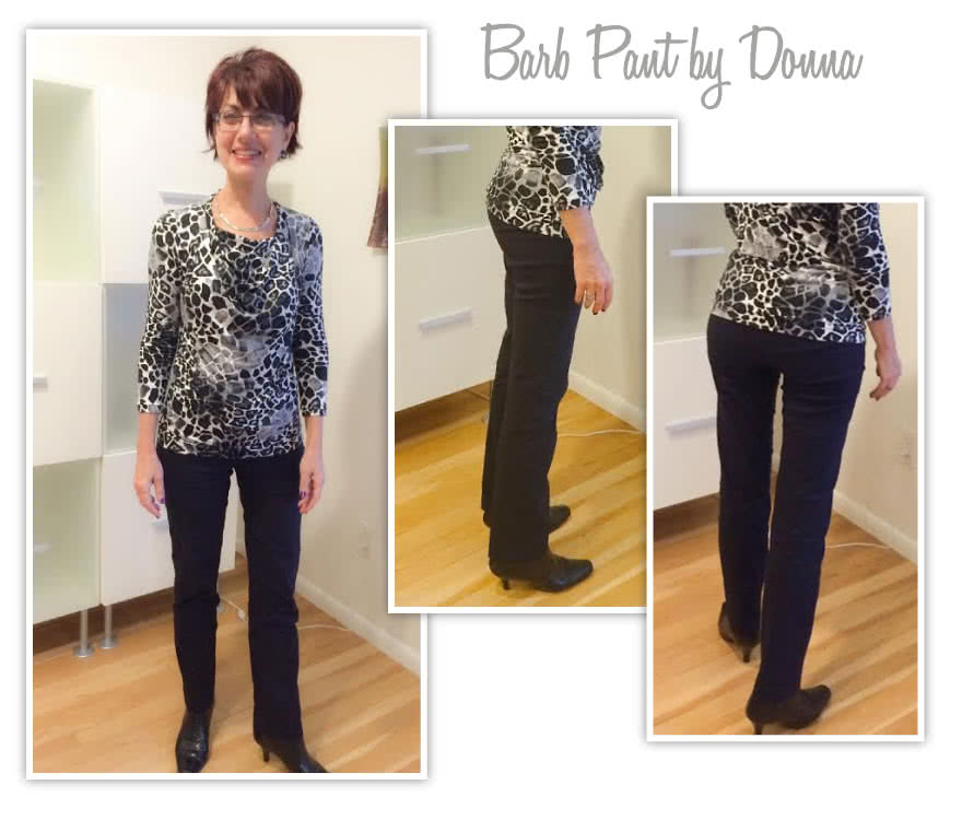 Barb's Stretch Pant Sewing Pattern By Donna And Style Arc - Stretch woven pull on pant with elastic waist