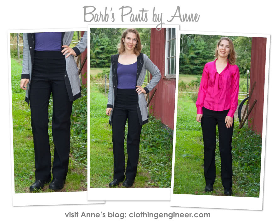 Barb's Stretch Pant Sewing Pattern By Anne And Style Arc - Stretch woven pull on pant with elastic waist