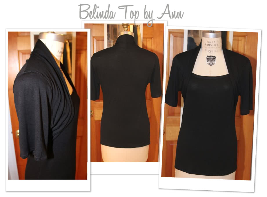 Belinda Jersey Top Sewing Pattern By Ann And Style Arc - Clever top with a built in shrug effect